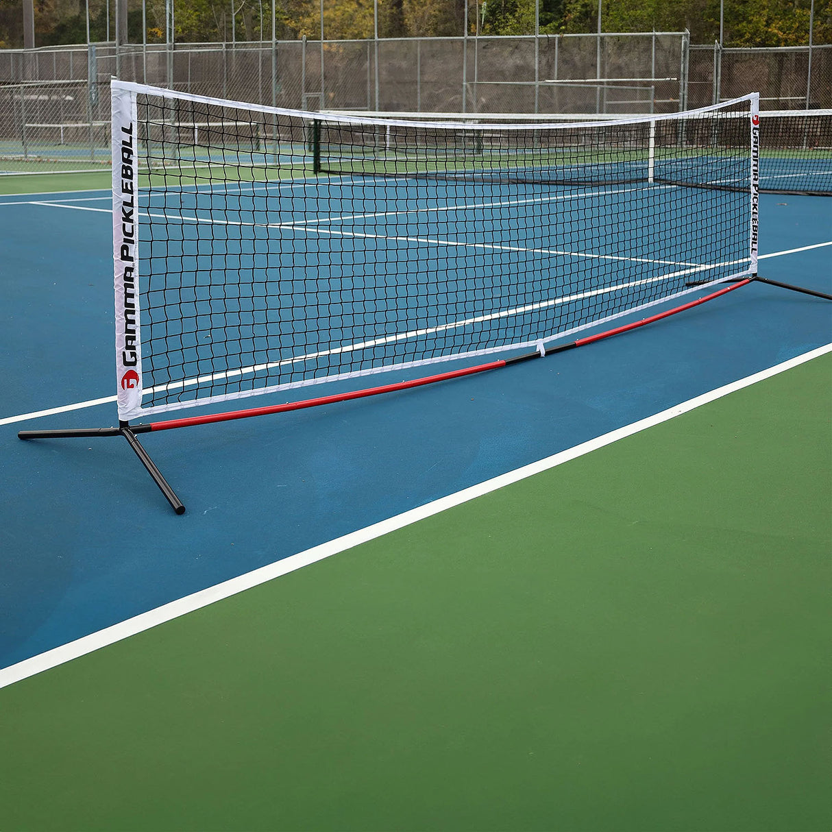 GAMMA 11' Portable Pickleball Practice Net Set On Court