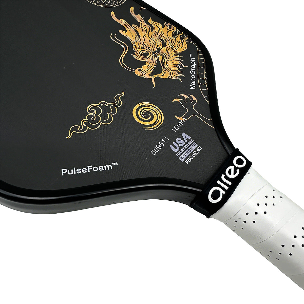 Aireo Cyclone Elongated 16mm Pickleball Paddle Face