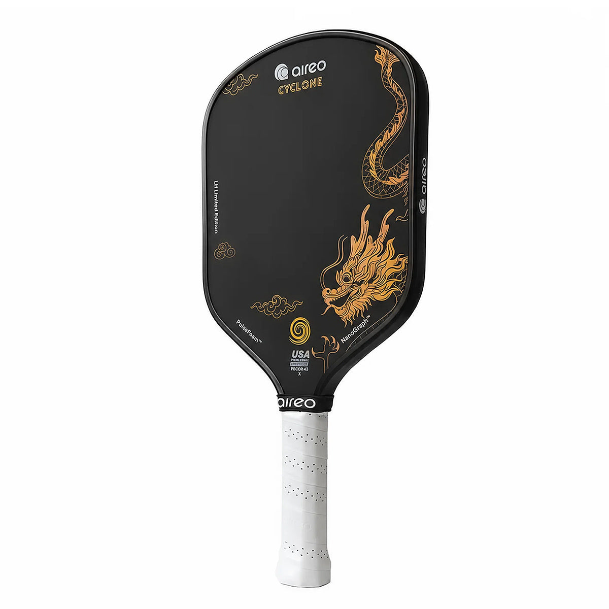 Aireo Cyclone Hybrid 16mm Pickleball Paddle Angle