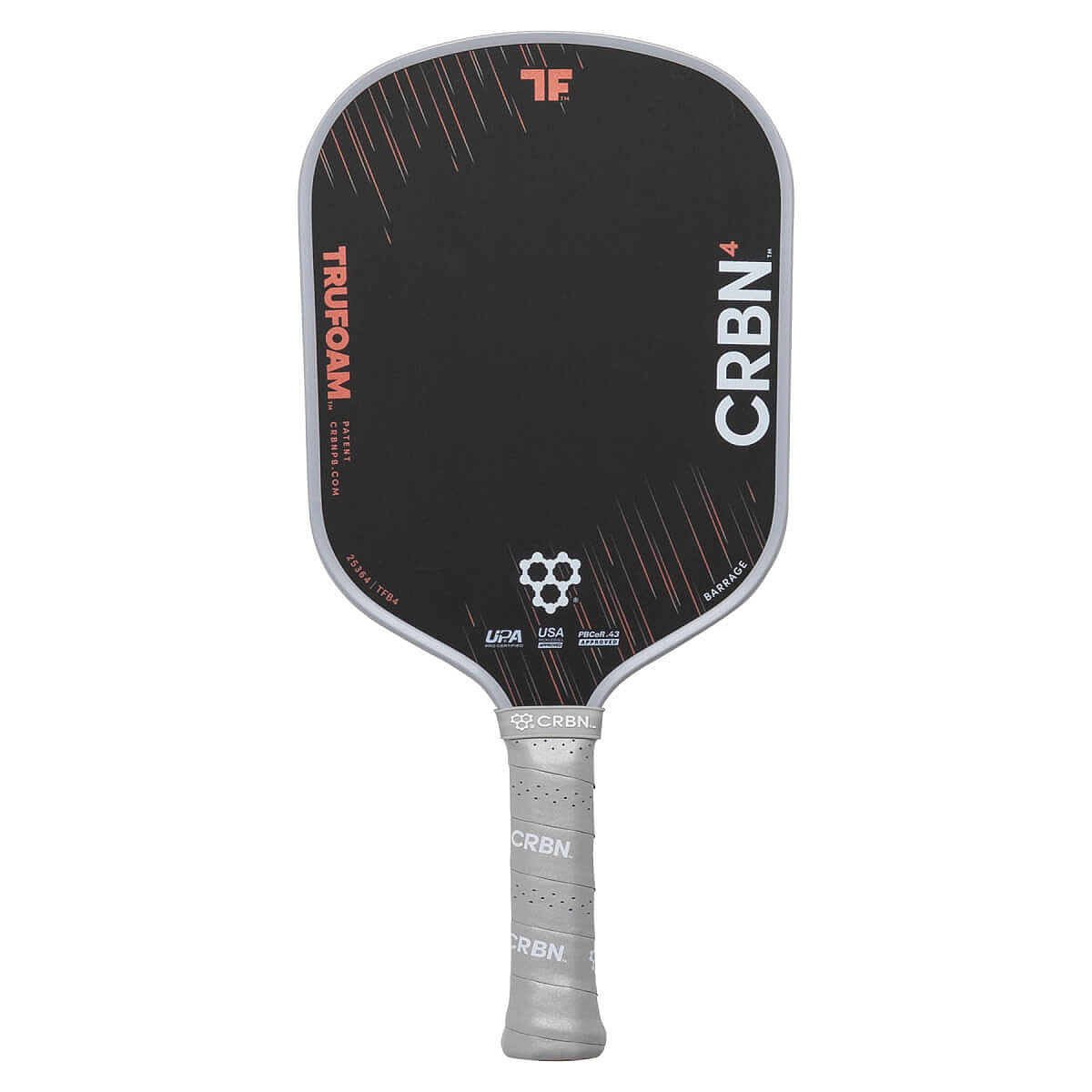 CRBN 4 TruFoam Barrage Hybrid Aerocurve Pickleball Paddle