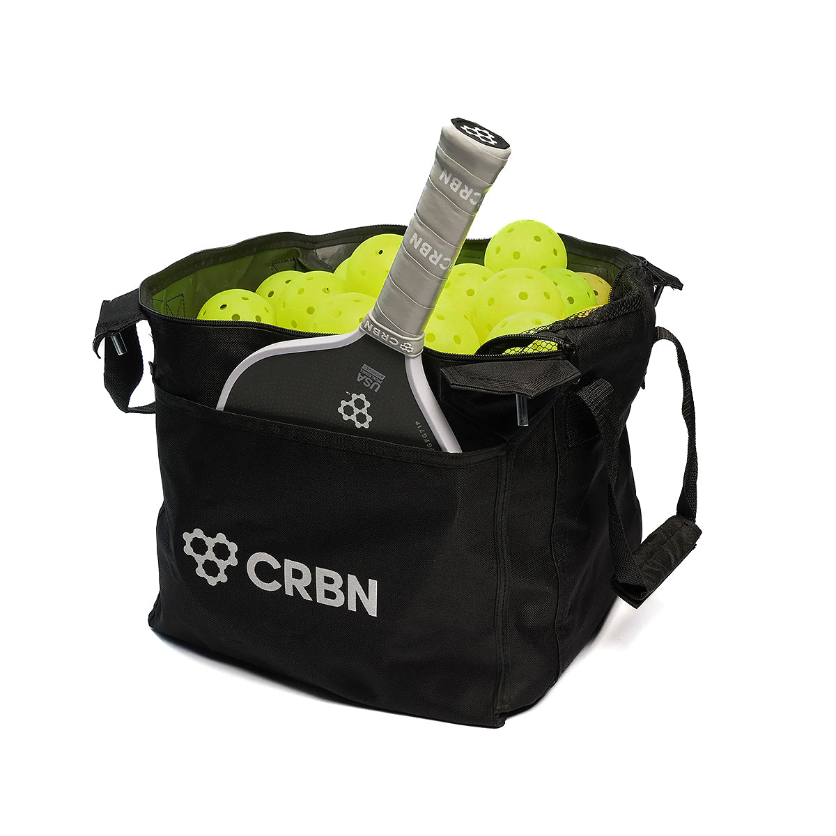 CRBN Ultimate Pickleball Ball Hopper In Use