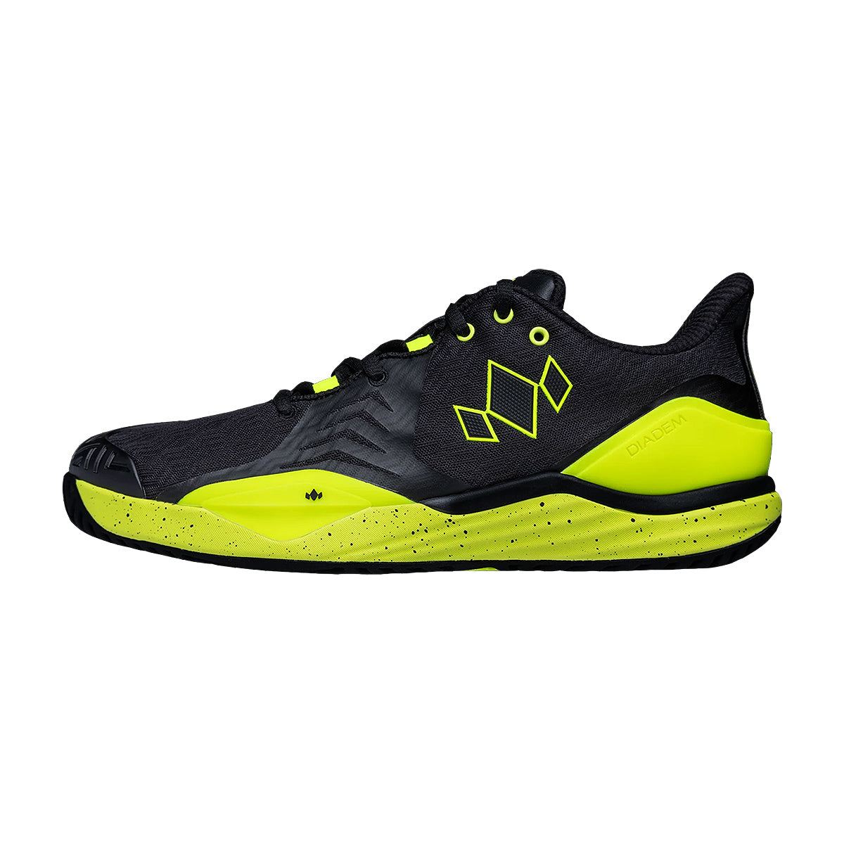 Diadem Court Burst Court Pickleball Men's Shoe Black Yellow Main
