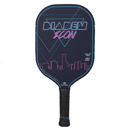 Diadem Icon V1 Graphite Pickleball Paddle Miami Vice back