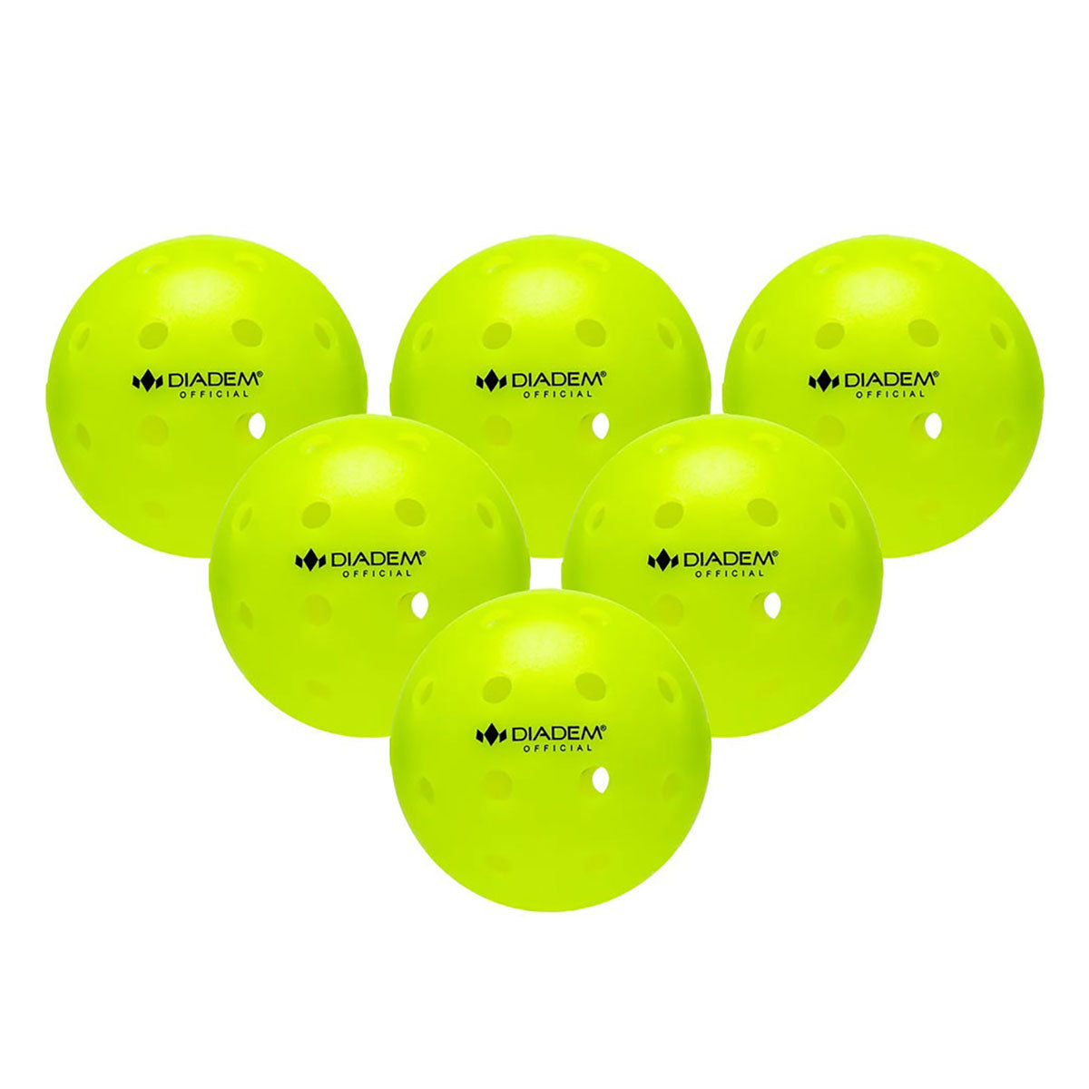 Diadem The Official Premier Outdoor Pickleballs Neon 6 Pack