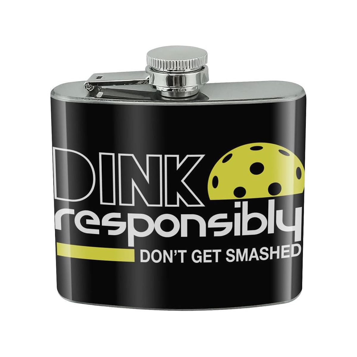 Pickleball Dink Responsibly Stainless Steel 5oz Flask