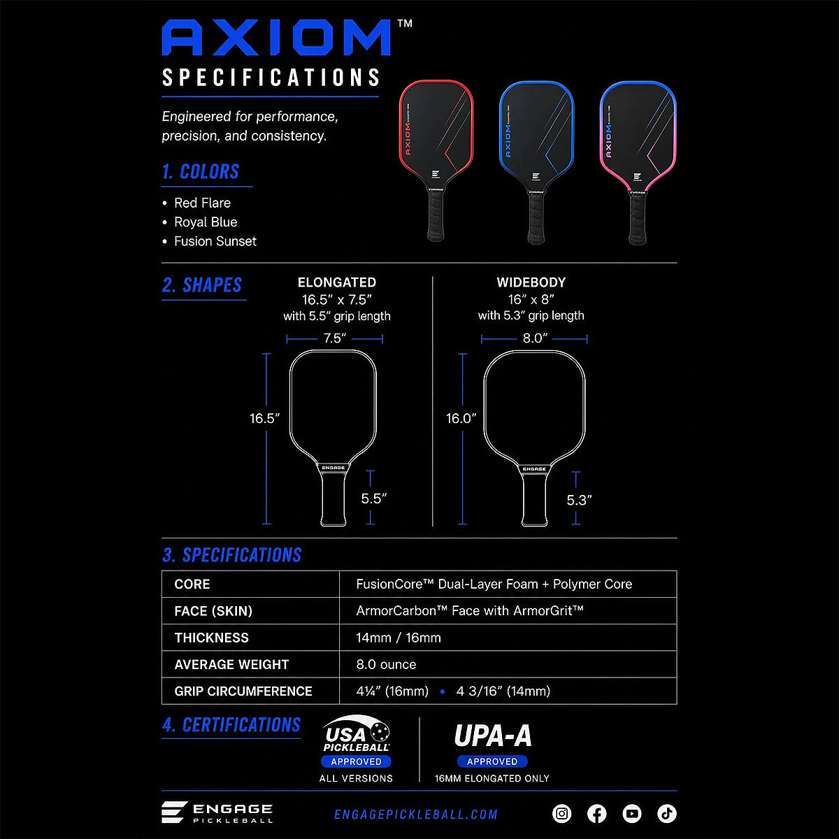 Engage Axiom Specs