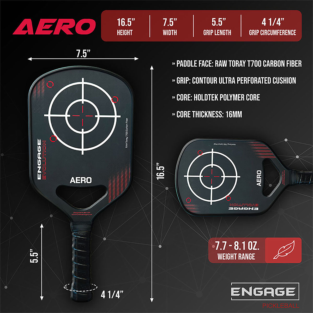 Engage Evolution Aero Pickleball Paddle