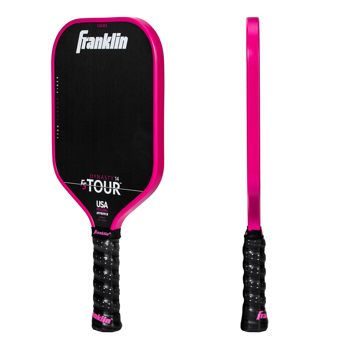 Franklin FS Tour Dynasty 14mm Pickleball Paddle - side and angle view