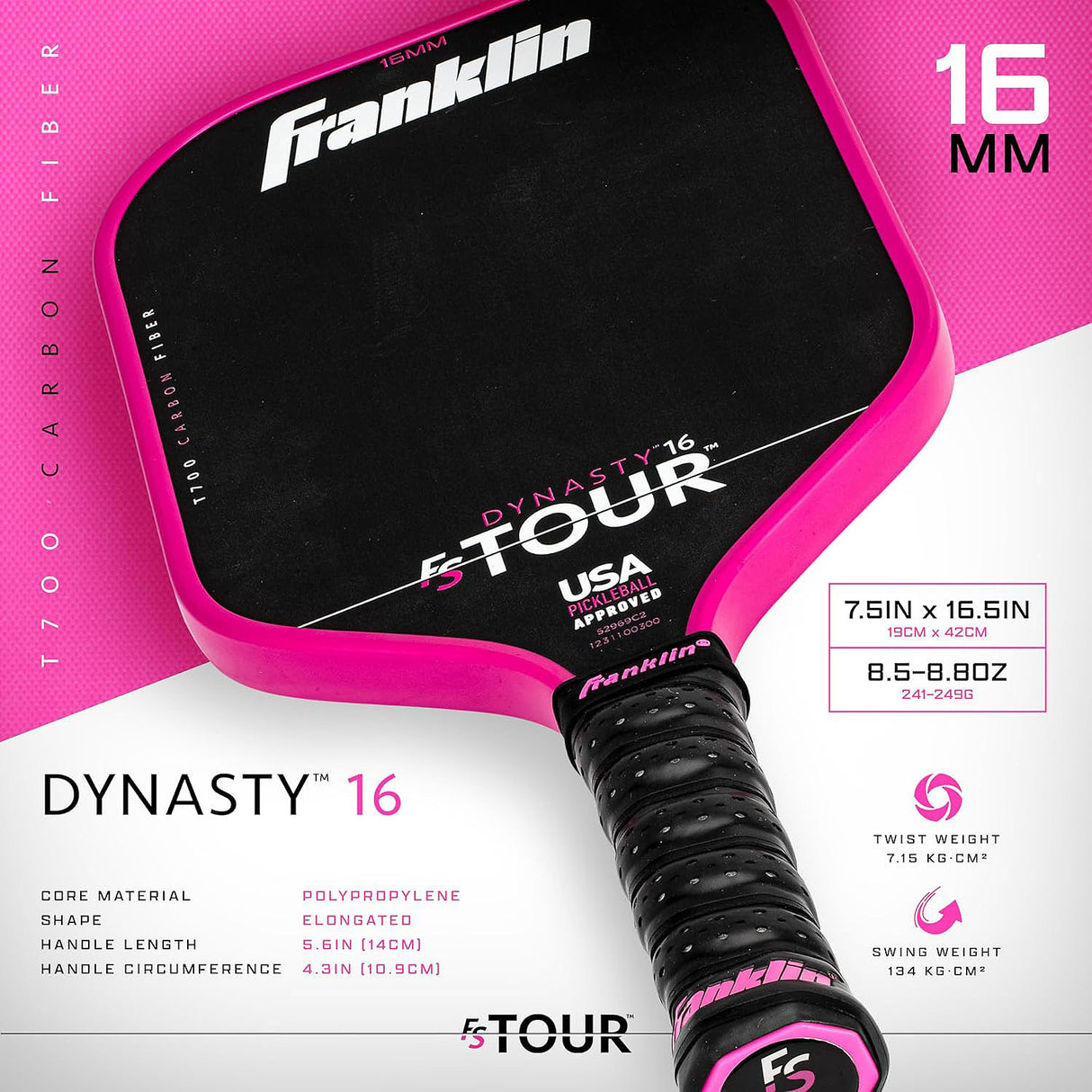 Franklin 16mm FS Tour Dynasty Pickleball Paddle