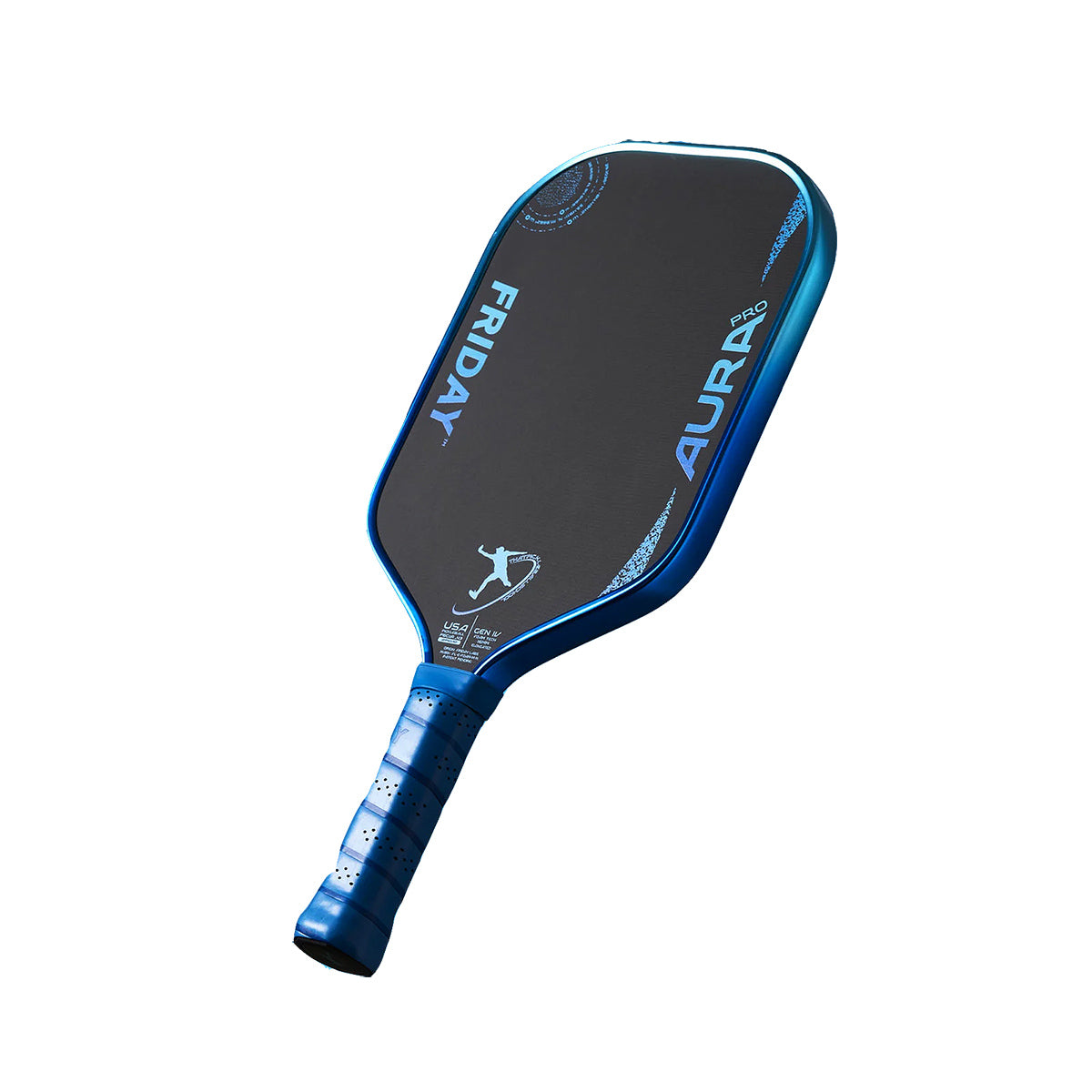 Friday Aura Pro Elongated Pickleball Paddle Metallic Cobalt