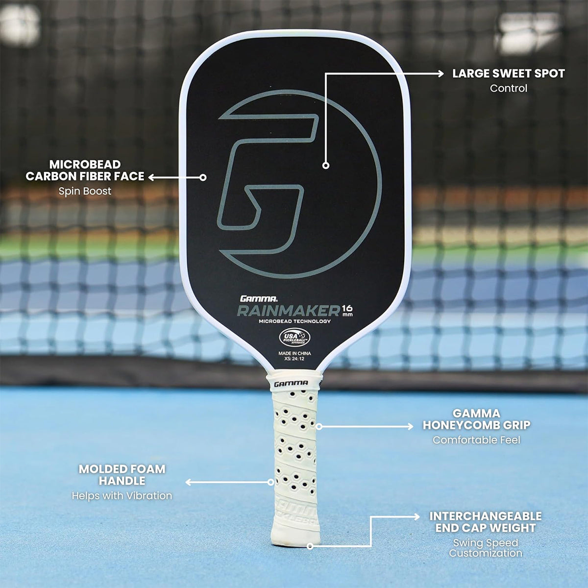 Gamma Rainmaker Pickleball Paddle Specs