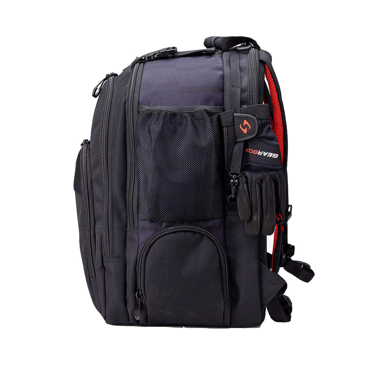 Gearbox Core Pickleball Backpack Black/Red Side