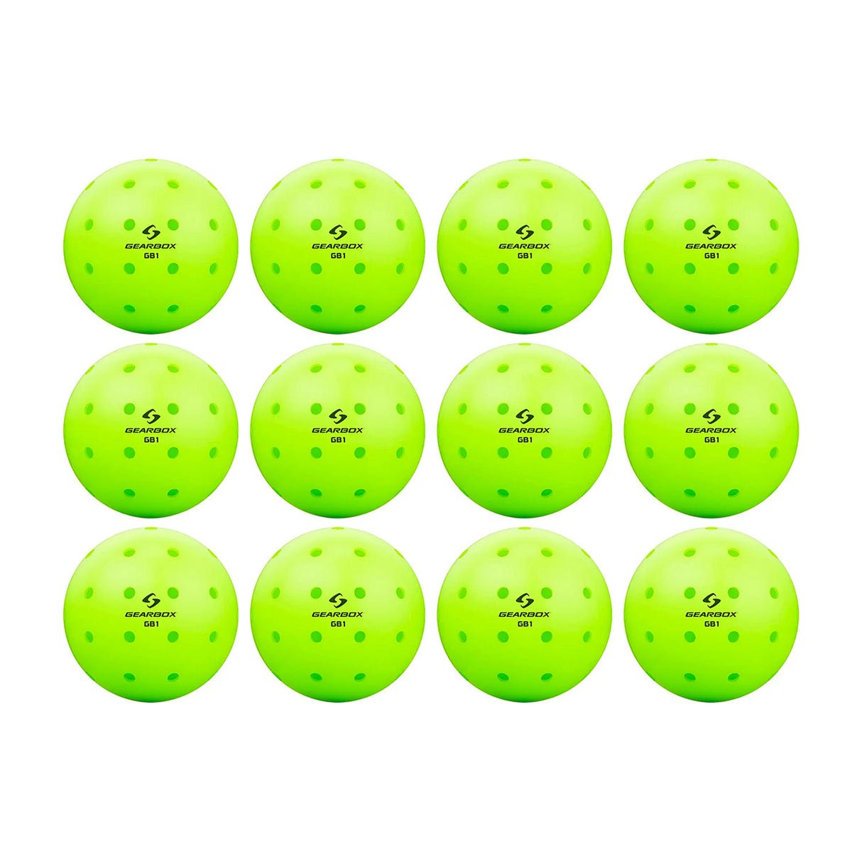 Gearbox GB1 Outdoor Pickleballs 12 Pack