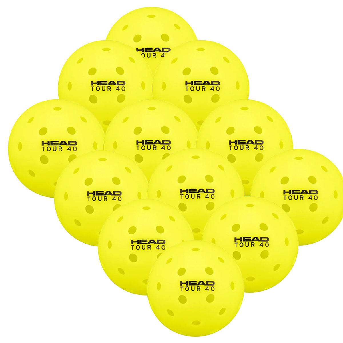 Head Tour 40 Outdoor Pickleball 12 Pack
