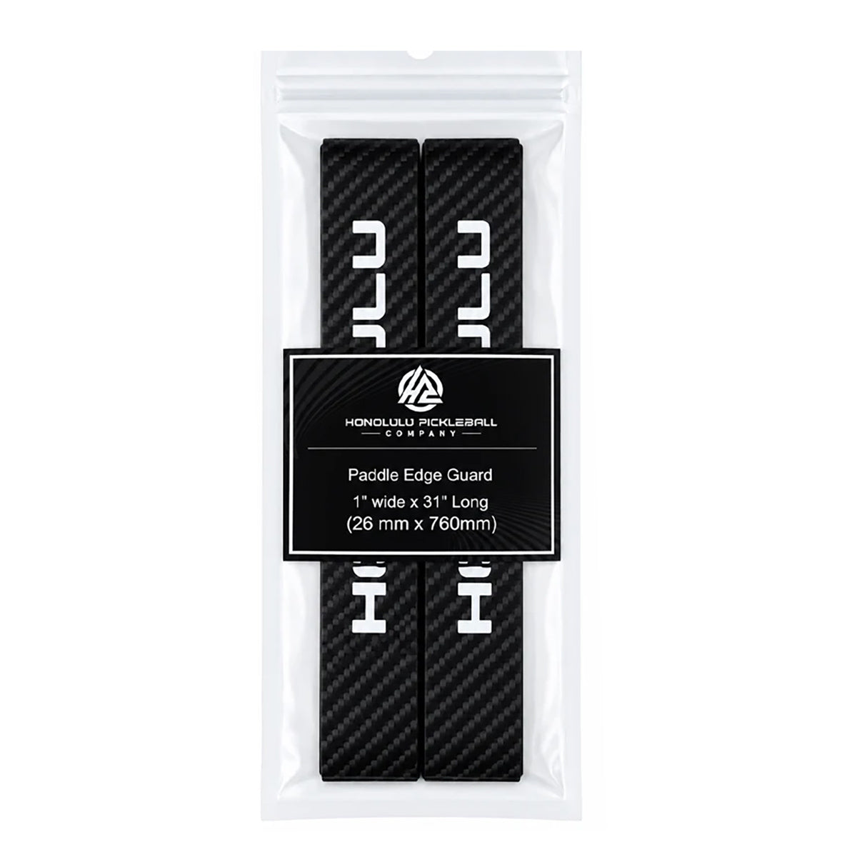 Honolulu Pickleball HPC Paddle Edge Guards Black Carbon