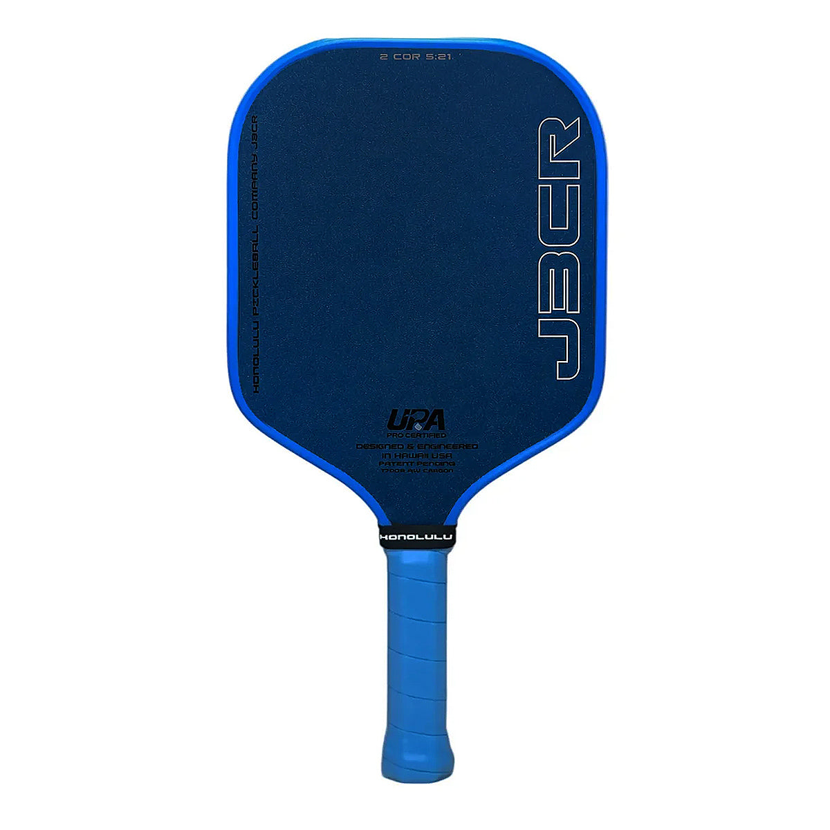 Honolulu J3CR Crystal Blue Endurance Pickleball Paddle Blue Front
