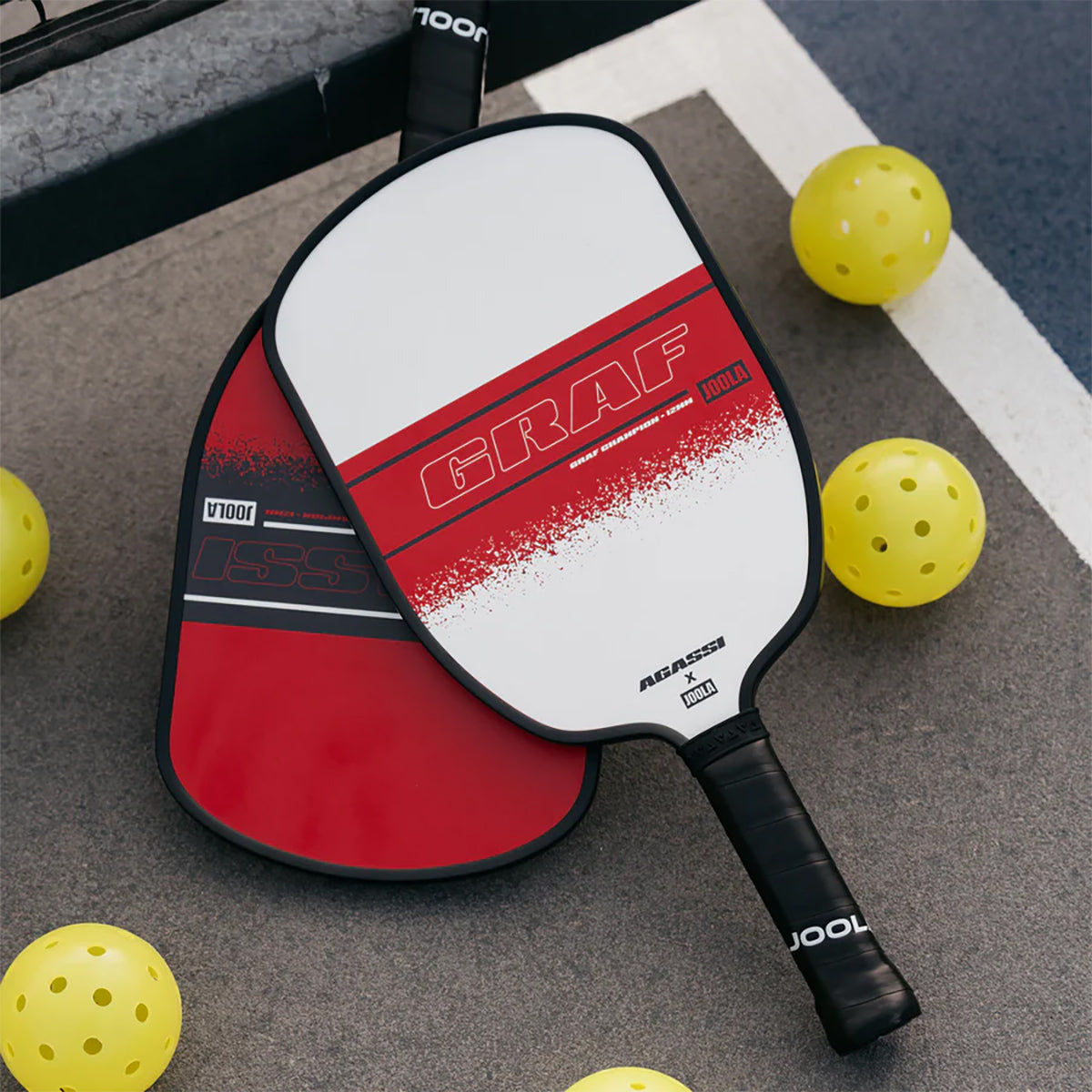 JOOLA Agassi/Graf Champion Pickleball Paddle Set Action
