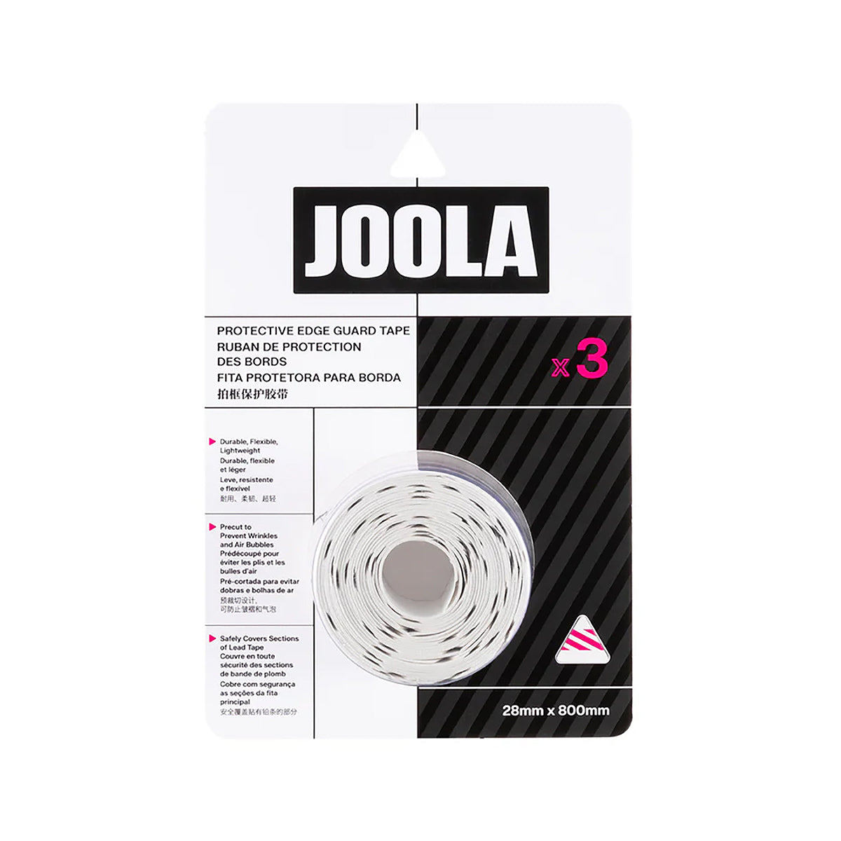 JOOLA Pro IV Pickleball Edge Guard Tape – 3-Pack Magnus Pink