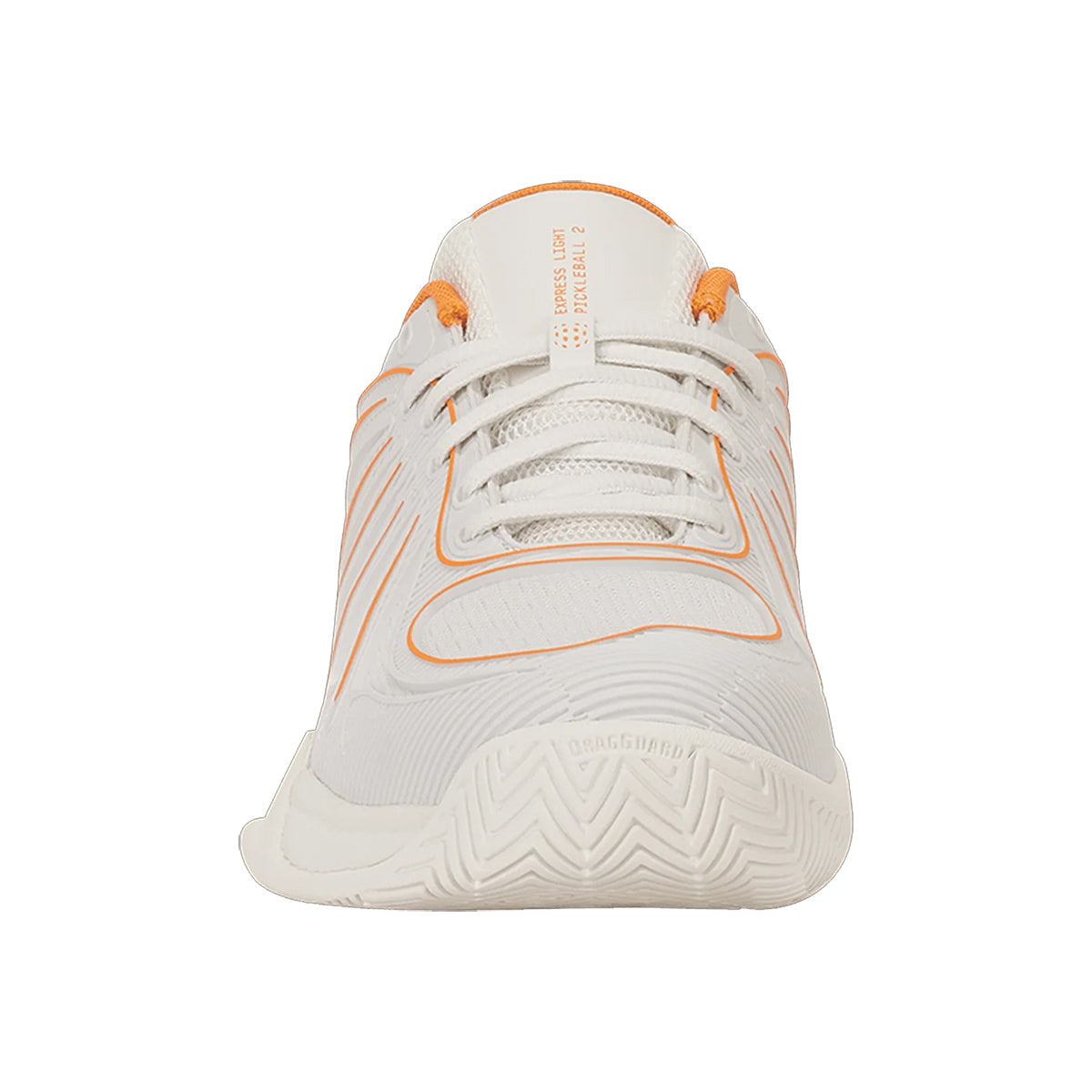 K-Swiss Women’s Express Light 2 Pickleball Shoe Blanc De Blanc/Blazing Orange Laces