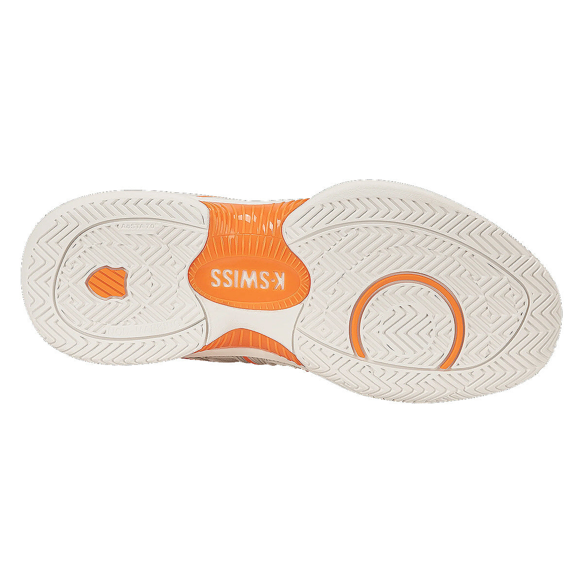 K-Swiss Women’s Express Light 2 Pickleball Shoe Blanc De Blanc/Blazing Orange Sole
