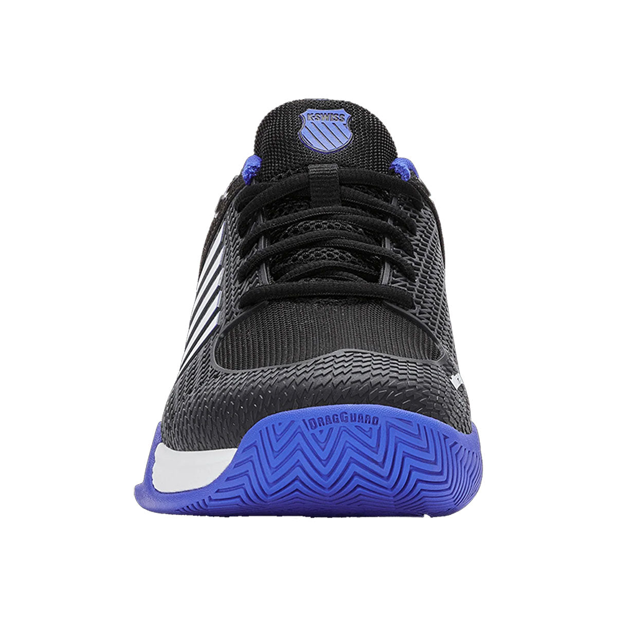 K-Swiss Men’s Express Light 2E Wide Pickleball Shoe Black/White/Dazzling Blue Laces