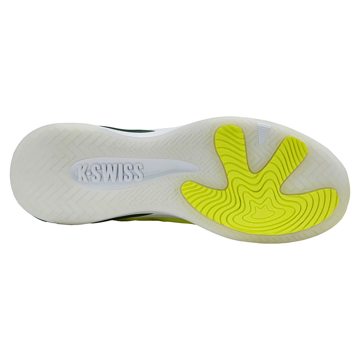 K-Swiss K-Frame Men’s Pickleball Shoes Neon Lime Eden White Bottom