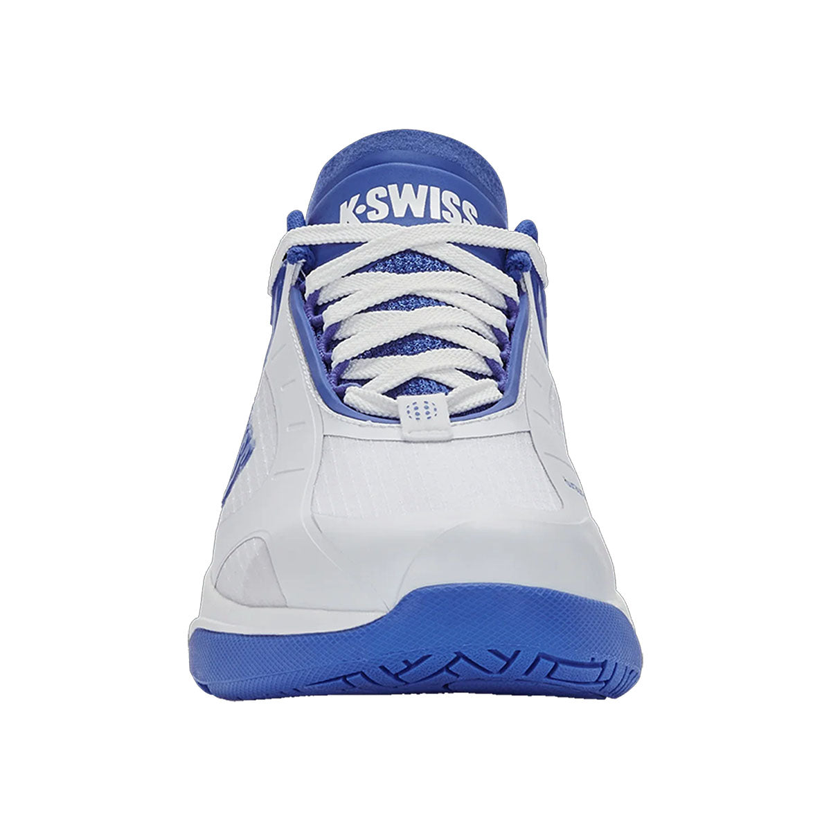 K-Swiss K-Frame Men’s Pickleball Shoes White Dazzling Blue Laces