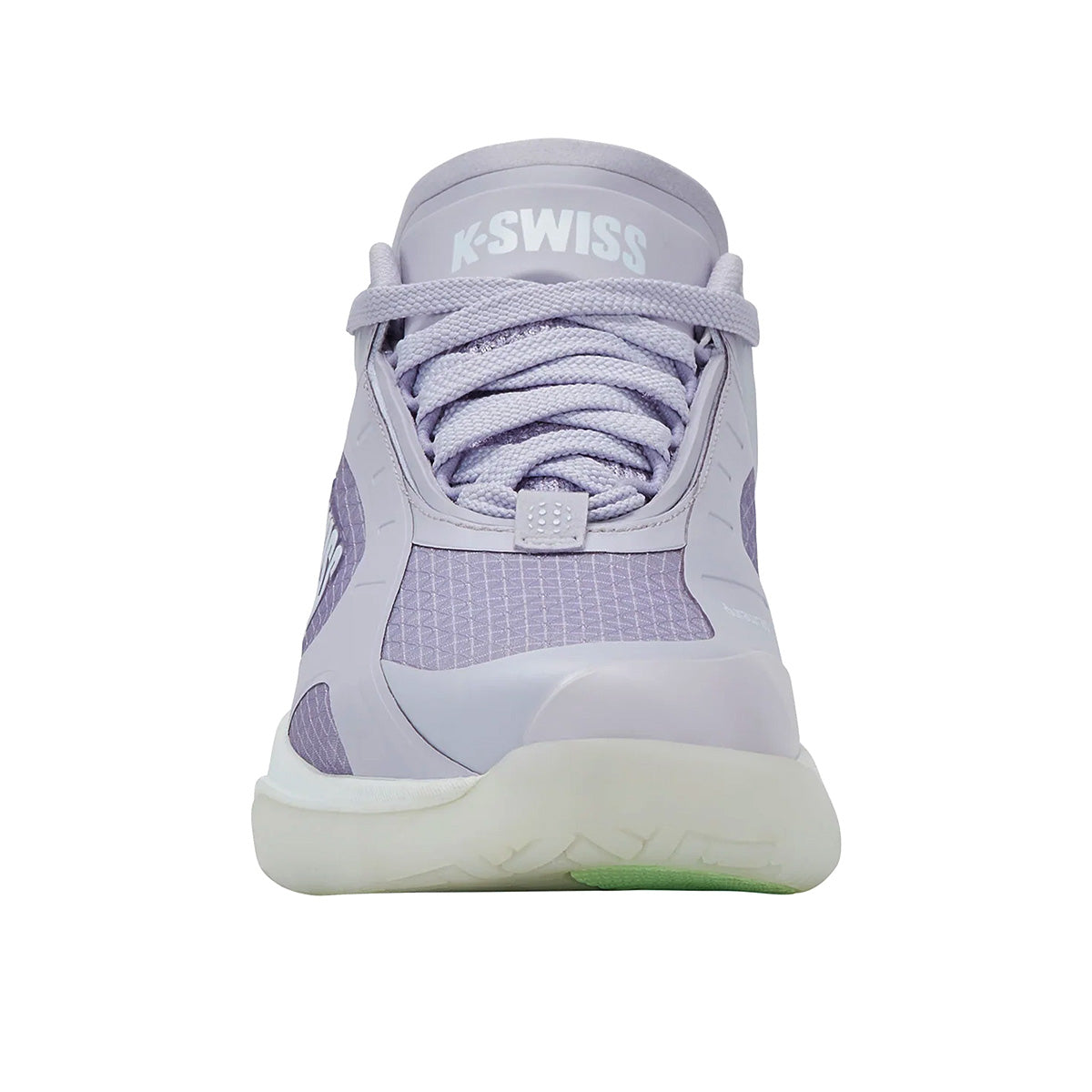 K-Swiss K-Frame Women’s Pickleball Shoes Lavender Blue Bit of Blue Patina Green Laces