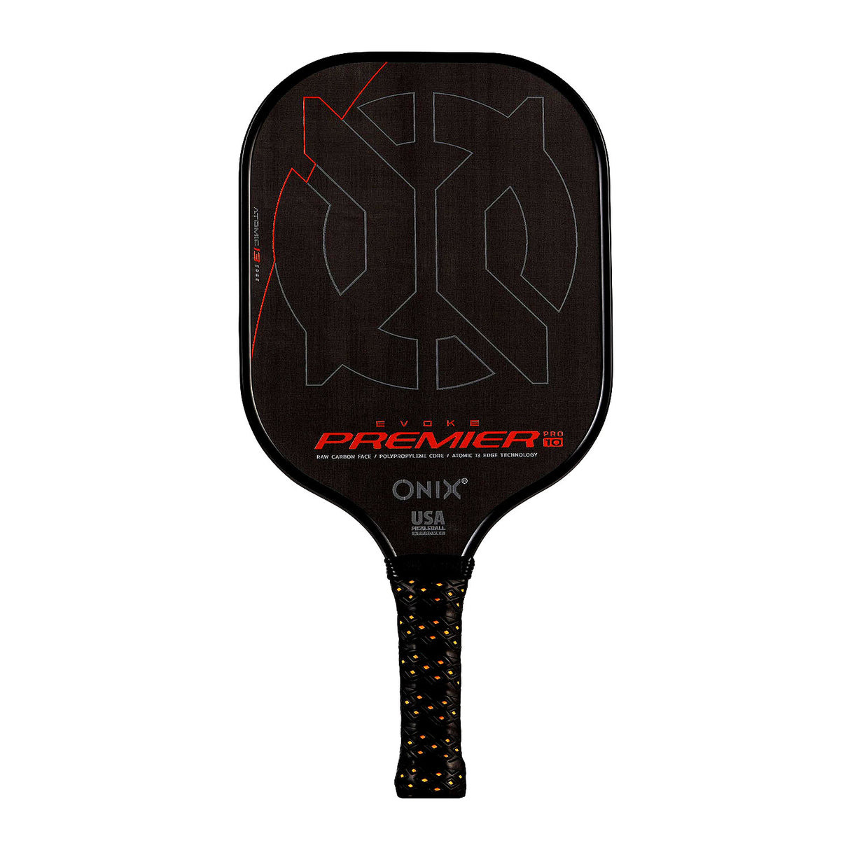 Onix Evoke Premiere Pro Raw Carbon Pickleball Paddle 10mm orange