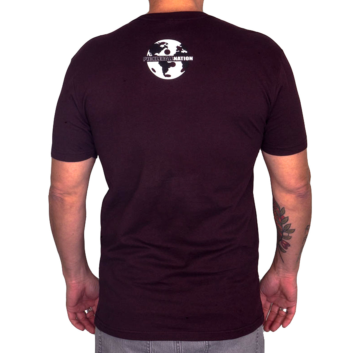 Pickleballer University Graphic T-Shirt Maroon Back