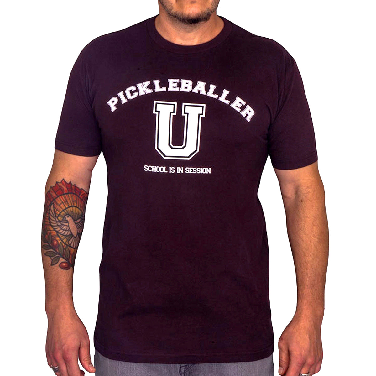 Pickleballer University Graphic T-Shirt - Maroon