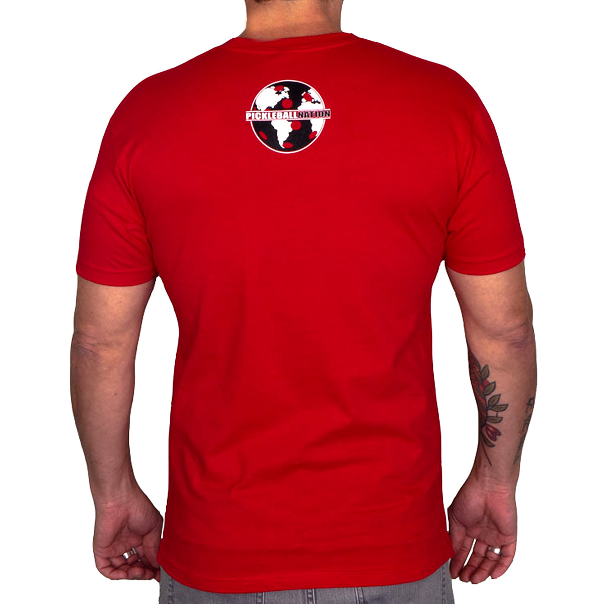 Pickleballer University Graphic T-Shirt Red Back
