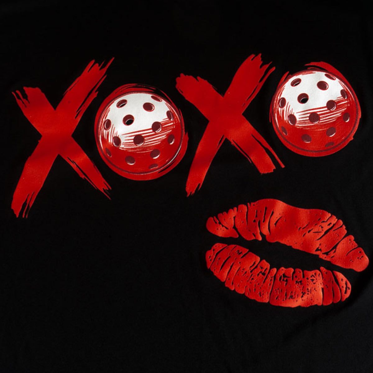 XOXO Pickleball Women’s Racerback Tank Black - Logo Design Zoom