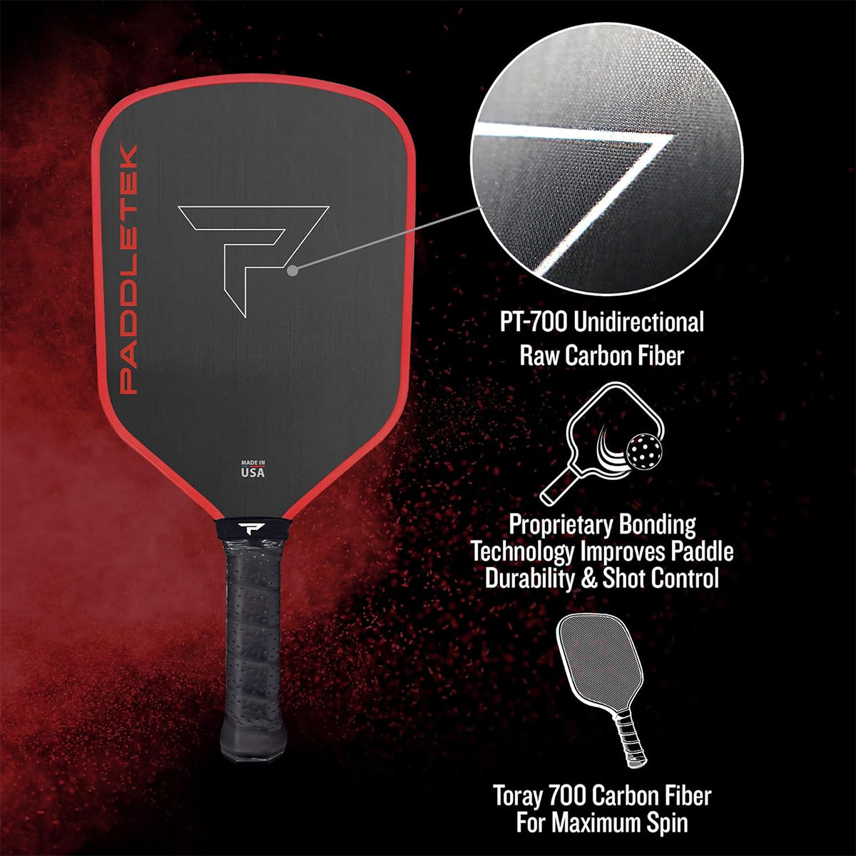 Paddletek Bantam GTO-C 14.3mm Pickleball Paddle Specs 3