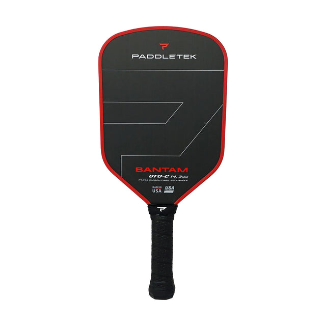 Paddletek Bantam GTO-C 14.3mm Pickleball Paddle Fire Red Front
