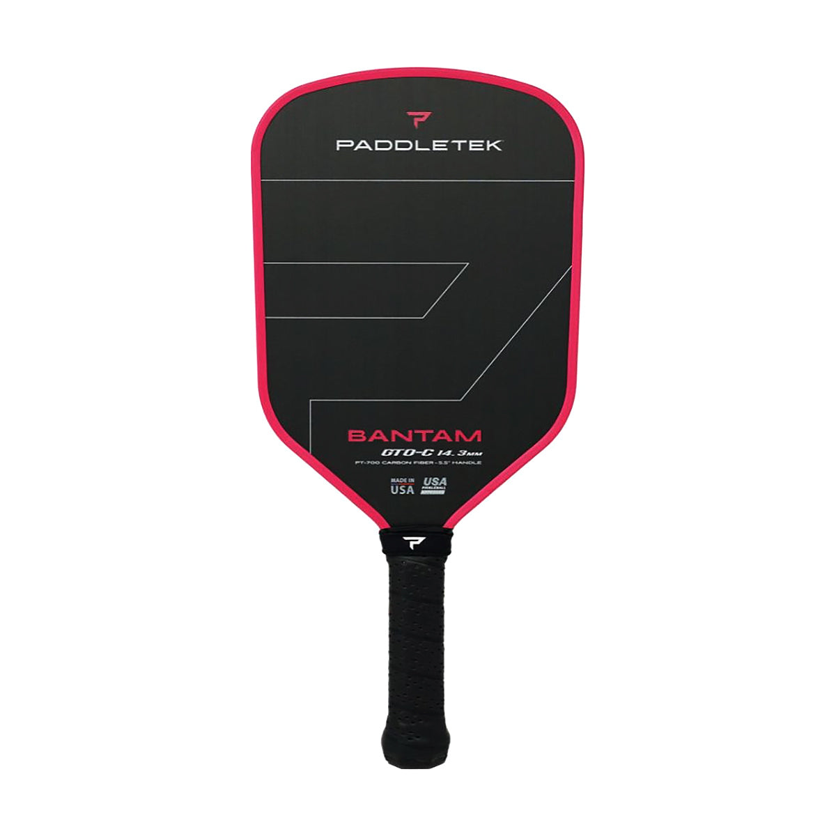 Paddletek Bantam GTO-C 14.3mm Pickleball Paddle Knockout Pink Front