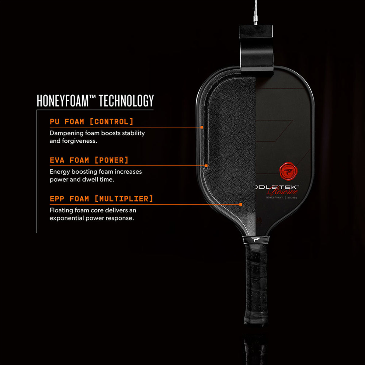 Paddletek Reserve Honeyfoam 001 16mm Pickleball Paddle