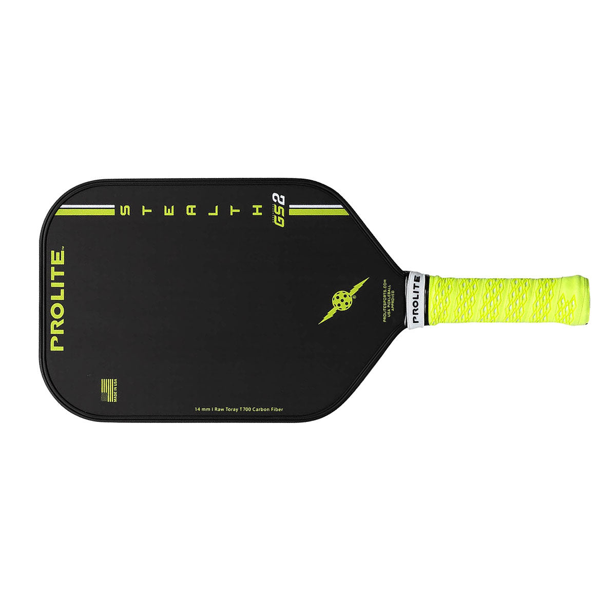 PROLITE Stealth GS2 Carbon Fiber Pickleball Paddle Neon Yellow