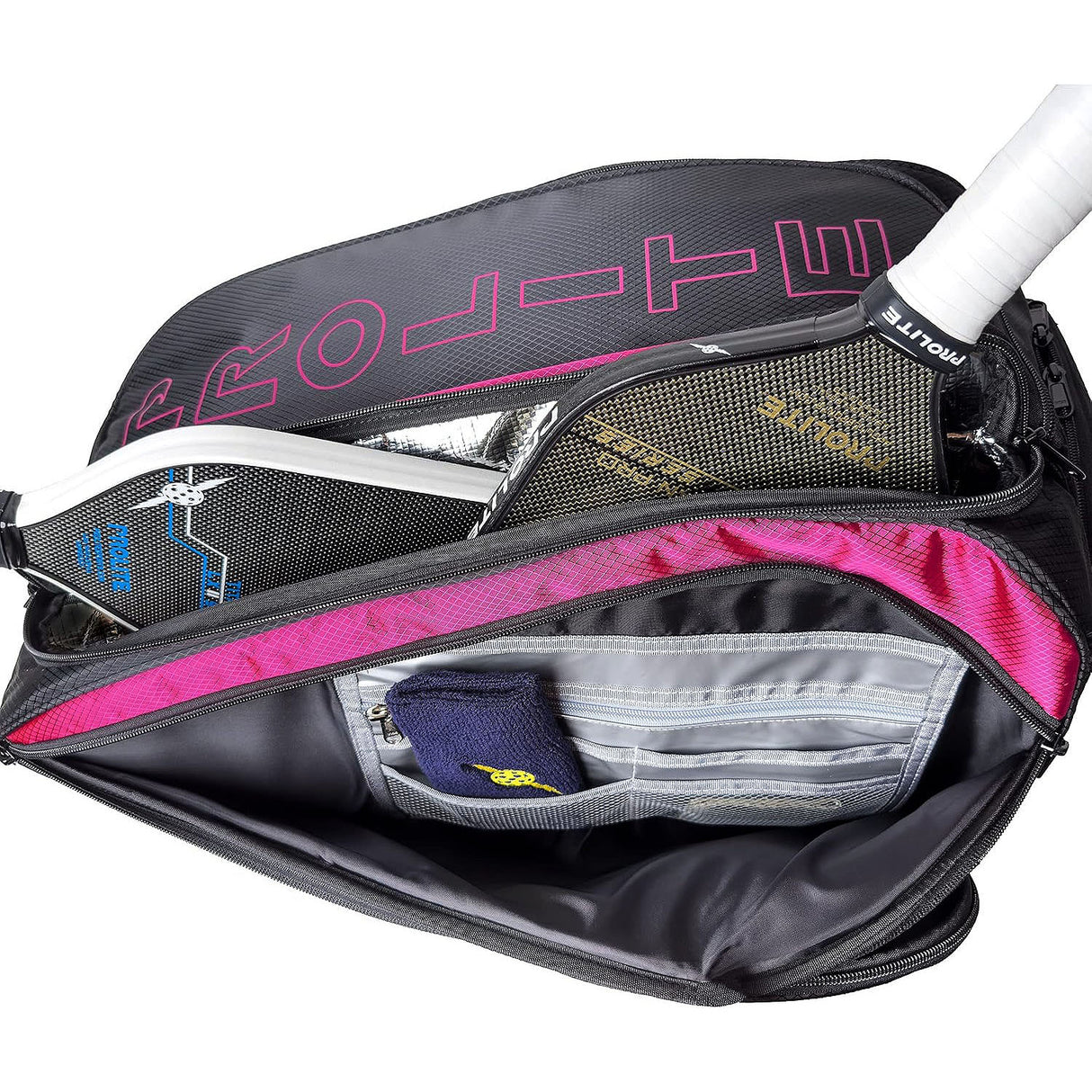 Prolite XL Tour Bag Pink Compartments