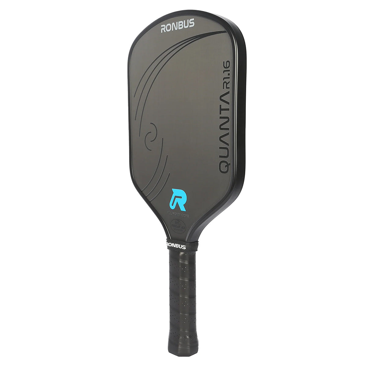 Ronbus Quanta R1.16 Elongated Curved Top Pickleball Paddle Black