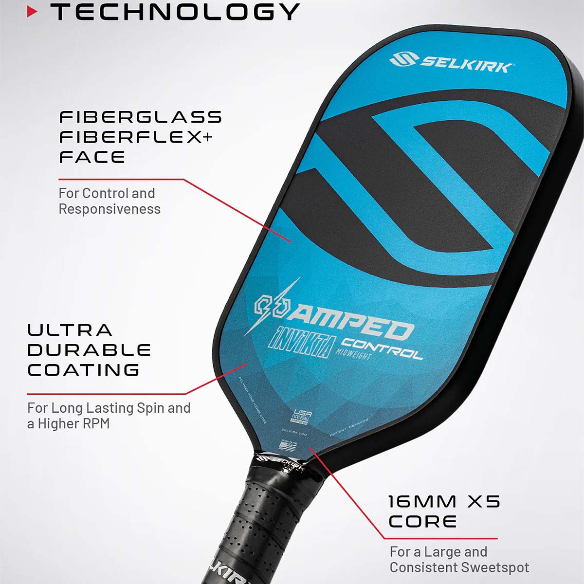 Selkirk Amped Control Epic Pickleball Paddle Specs