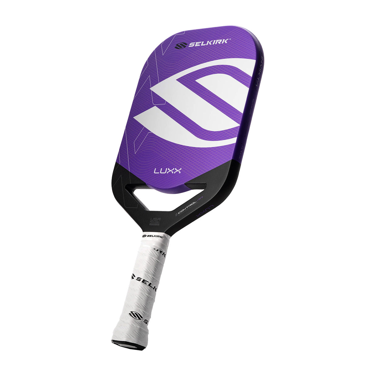 Selkirk Luxx Control Air Infinigrit Invikta Pickleball Paddle Purple Angle