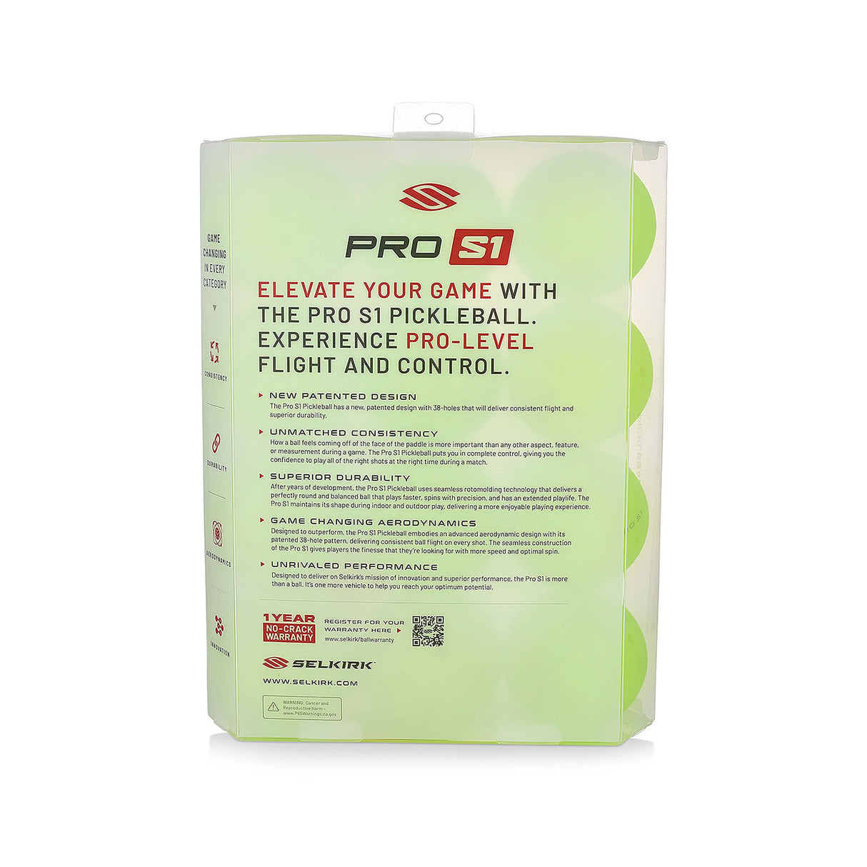 SLK Pro S1 Pickleball 12 Pack Back