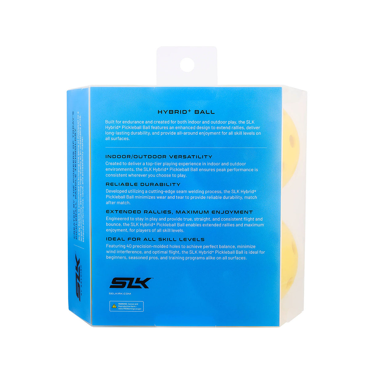SLK Hybrid+ Pickleball 4 Pack Back