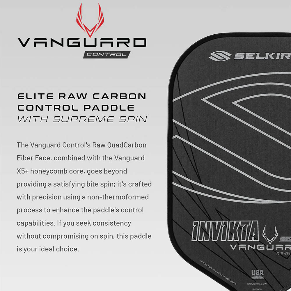 Selkirk Vanguard Control Invikta Pickleball Paddle Information