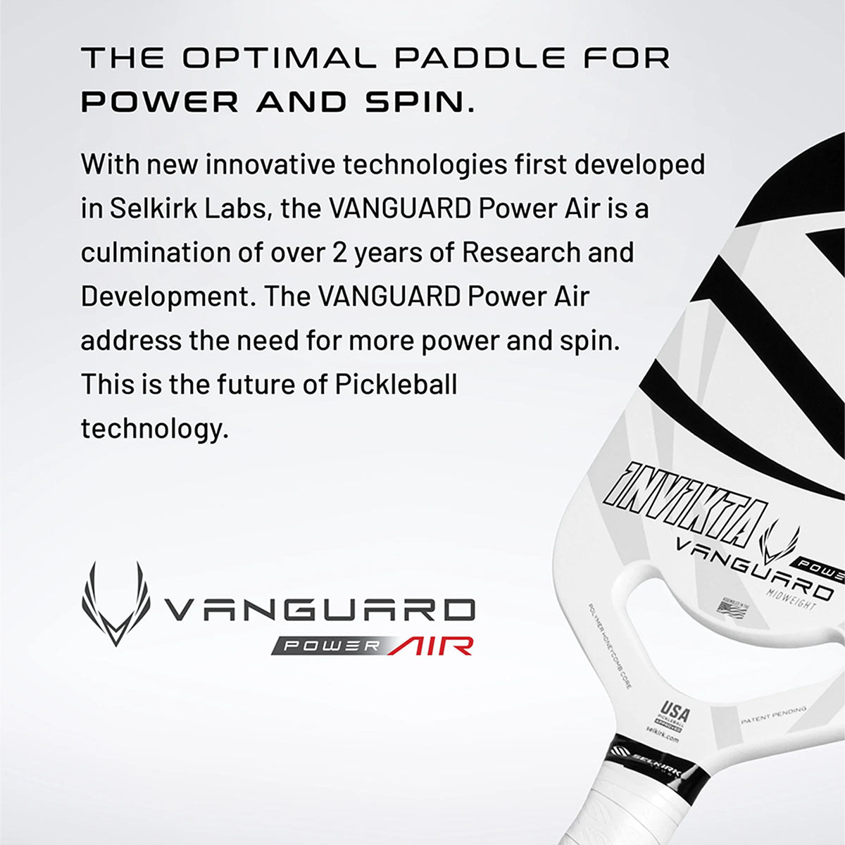 Selkirk Vanguard Power Air Invikta Pickleball Paddle Features