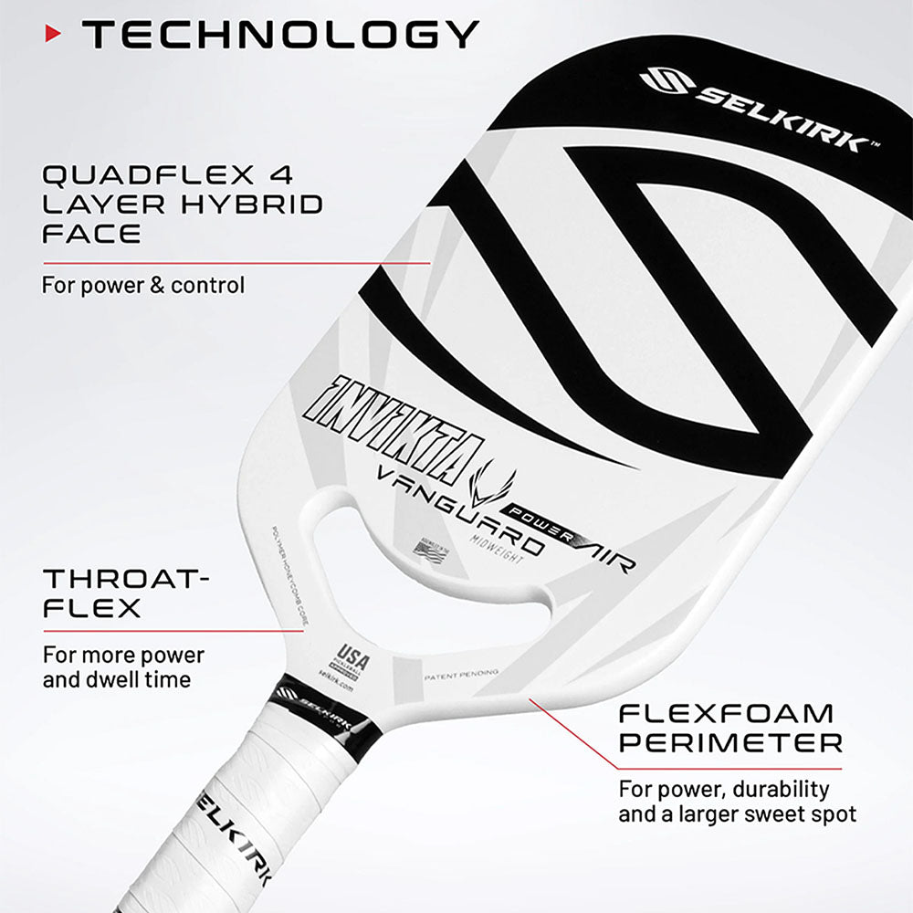 Selkirk Vanguard Power Air Invikta Pickleball Paddle Specs