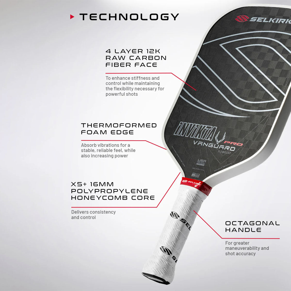 Selkirk Vanguard Pro Epic Pickleball Paddle Specs