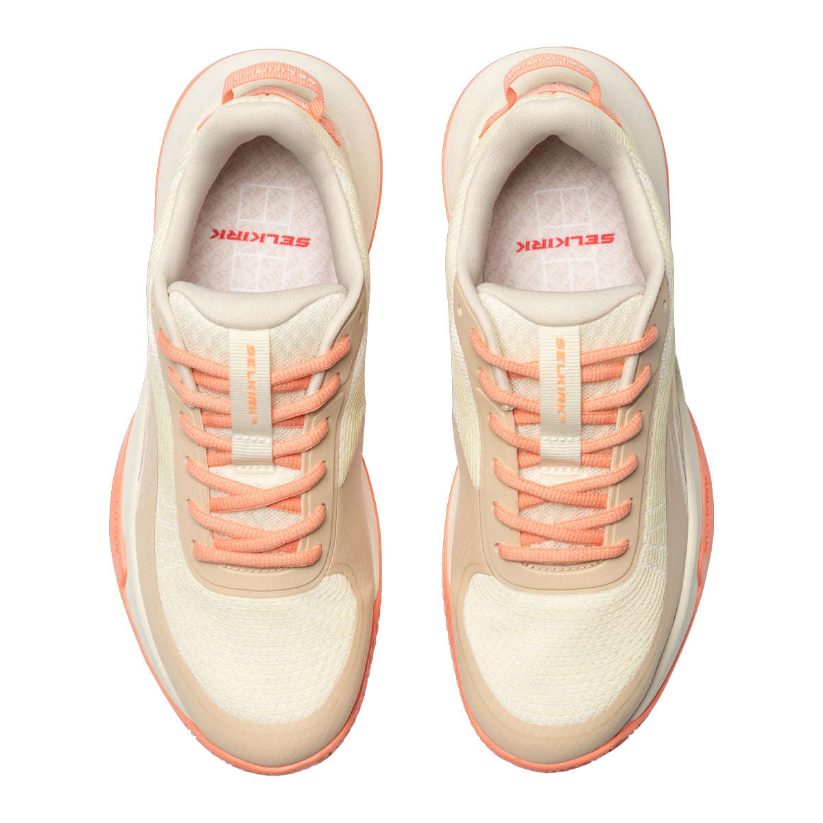Selkirk CourtStrike Pro 2.0 Women's Pickleball Shoe Peach Mix Laces