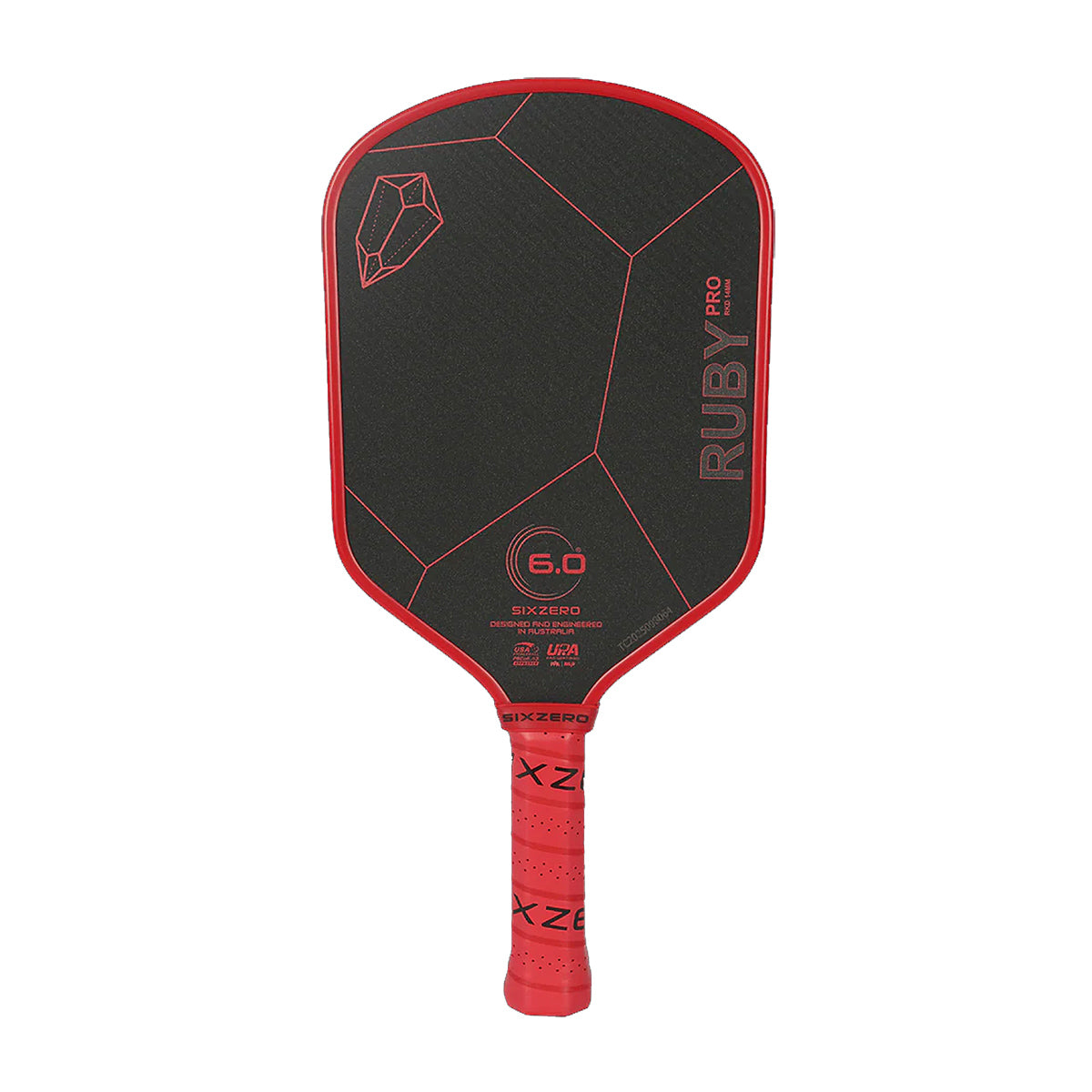 Six Zero Ruby Pro 14mm Pickleball Paddle Front